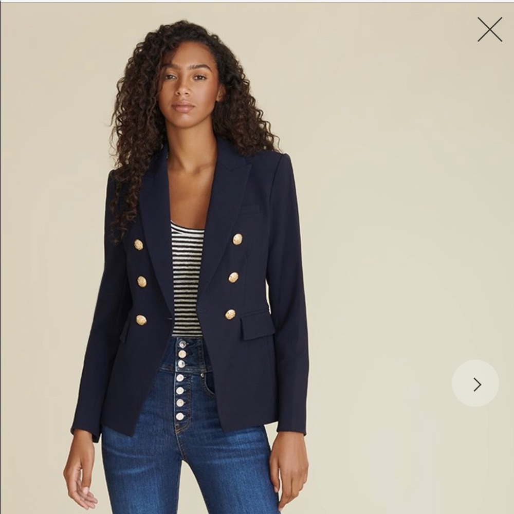 Verónica Beard Empire Dickey blazer. Black color.